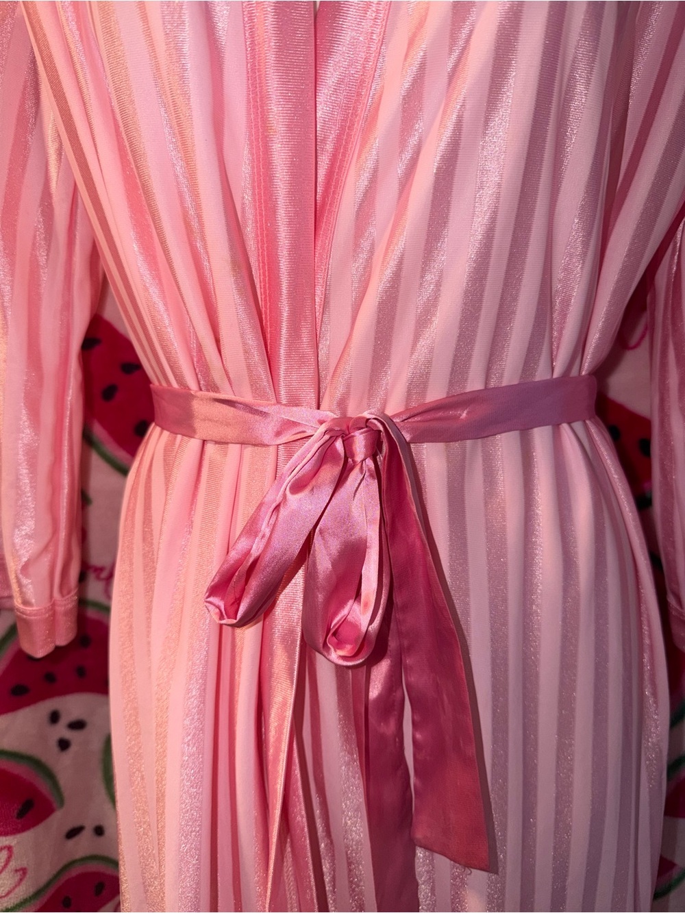 🩷 Vintage Striped Long Robe - Picture 6 of 12
